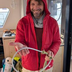 The halyard that I was tied to. The sheath ripped, the core is fine!?!