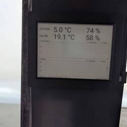 Richard's and Yann's isolation work on the windows is effective: inside is 14°C warmer than outside.