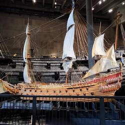A model of what the Vasa would have looked like