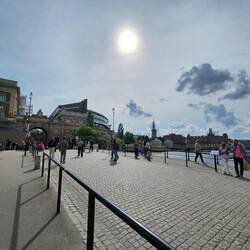 Walking in front of the parliament