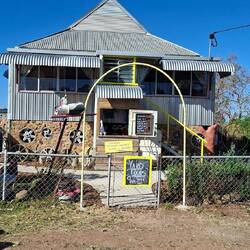 The Crack Up Sisters air bnb. YARD TOUR.