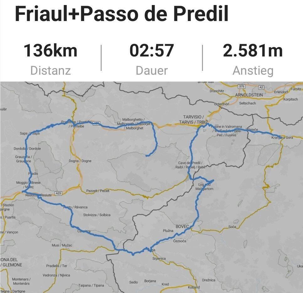 Die heutigen 150km