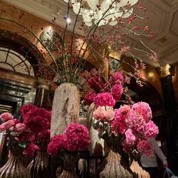 Floral display at The Mandarin Oriental Hotel