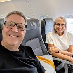 And here we go ... it's a small plane. Nice to have some space for the 5 hour flight