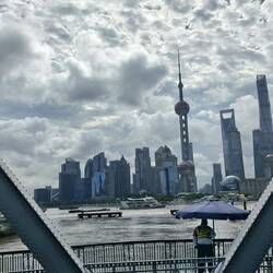 Blick auf die Skyline von Shanghai