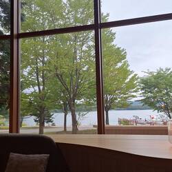 Ausblick von der Lounge auf den See