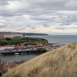 Looking down into Whitby