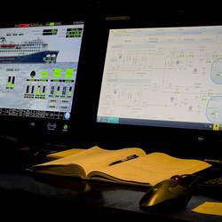 m/s Havila Castor's engine control room.
