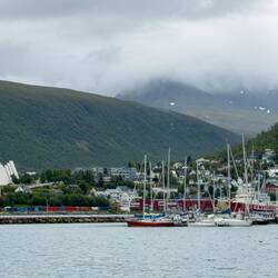 Ishavskatedralen ... aka Ice Sea or Arctic Ocean Cathedral is on the mainland.