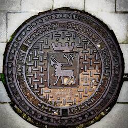 Manhole cover.