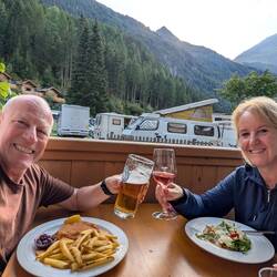 Essen im Restaurant vom Campingplatz