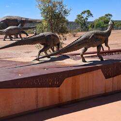 All dinosaurs are made in bronze and all are life size