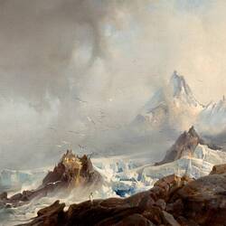 "Landscape from Norwegian Islands at Spitsbergen" by Franz Wilhelm Schiertz (1879).
