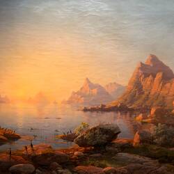 "Northern Norwegian Landscape" by Georg Saal (1855).