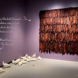 Two art installations inspired by nature (descriptions added to the photo).
