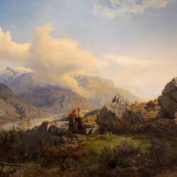 "High Mountain" by Hans Gude (1858).