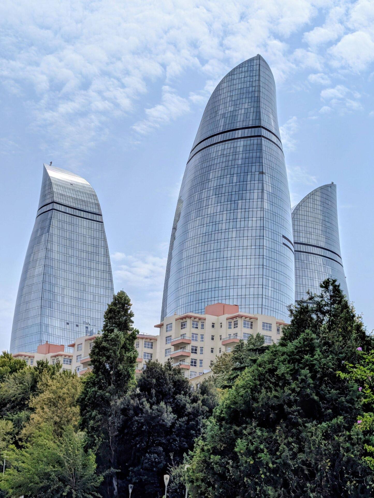Baku's famous Flame Towers