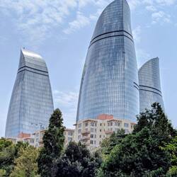Baku's famous Flame Towers