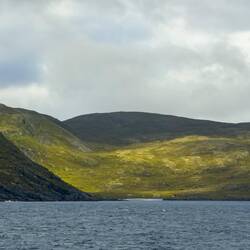 A patch of scenery spotlighted by the sun ... en route to Havøysund.