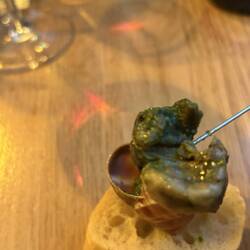 Escargot with basil and garlic