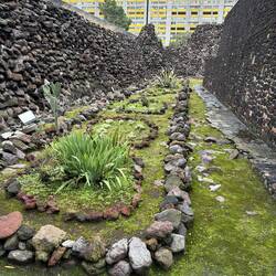 Artful planting between the ancient walls