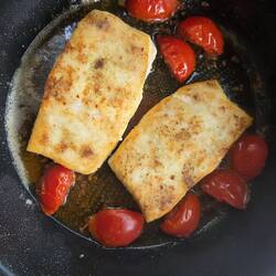 Frischer Halibut vom Hafen