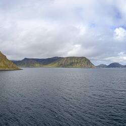 Panorama of our approach to Honningsvåg.