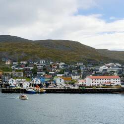 Approaching our berth in Honningsvåg.