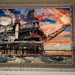 Carpets as items of art, based on painting by Tahir Salahov