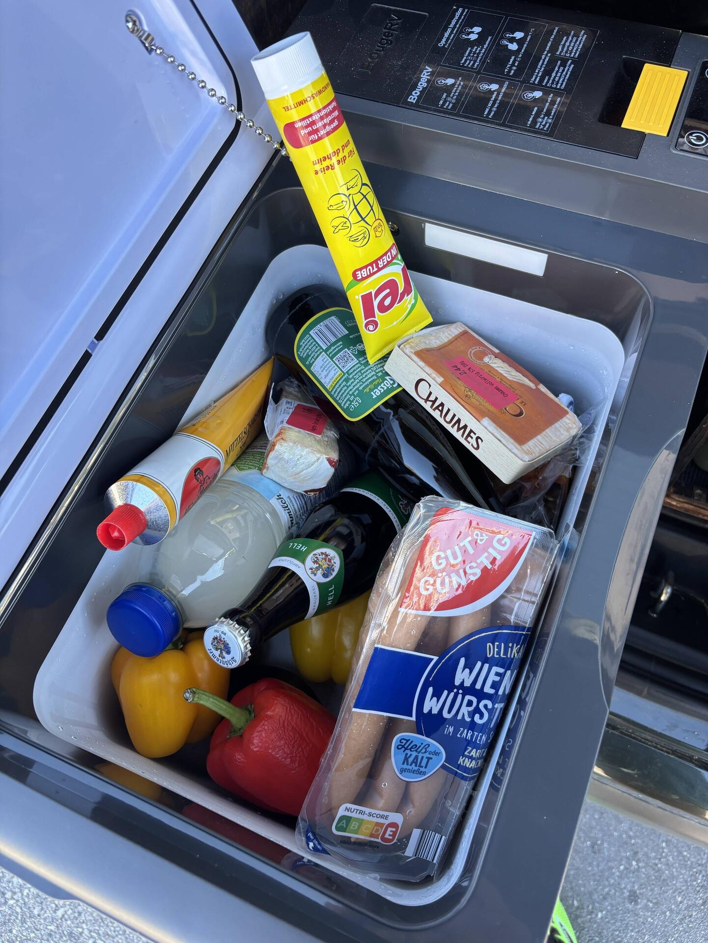 Proviant für den Anreisetag. Und später kühles Bier 🤤