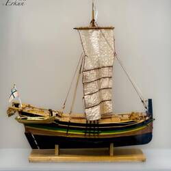 Model of a "jekt" ( traditional cargo vessel); used from the middle ages to early 1990s.