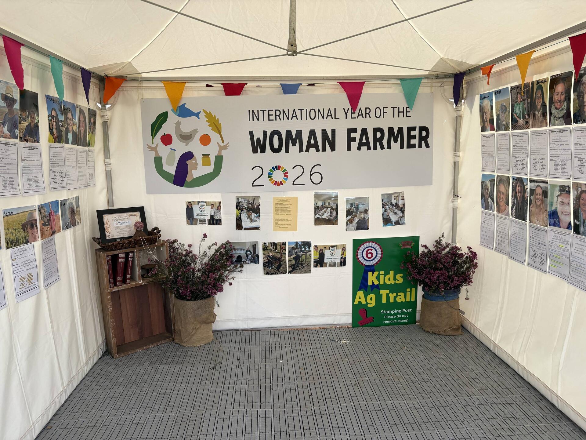International Year of the Woman Farmer display