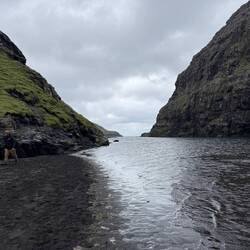 This strand closes up during the high tide