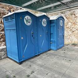 And then we moved into a porta potty