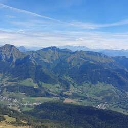 Udsigt mod Mont Blanc (i skyer)