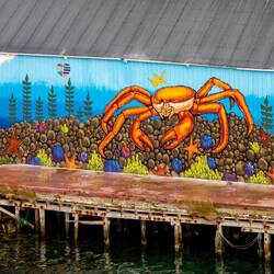 From what I gather, this mural is brand new ... painted this past July.