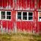 In ruins or not, the building offers a pop of color.