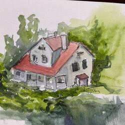 A quick sketch of the lighthouse tender's house