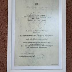 To get UNESCO certification is extremely difficult. It might be lost because of ecological collapse