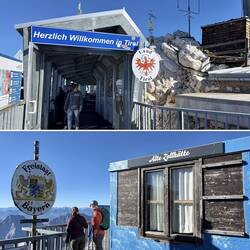 Die Zugspitze ist ein Zwei-Länder-Grenzberg. Früher musste man hier den Personalausweis vorzeigen.
