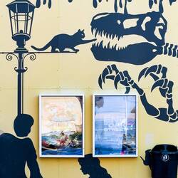 Mural near the city center.