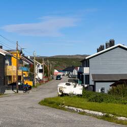A pretty typical residential street outside the city center.