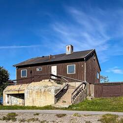House built on a Nazi bunker ... along Bøkfjorden.