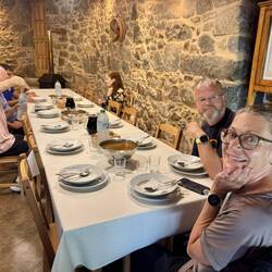 Abendessen in der Albergue Alto da Pena