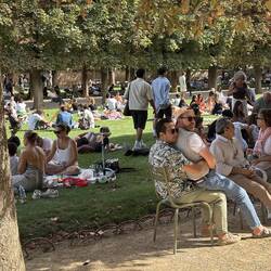 All the Sorbonne students sunning