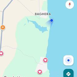Red heart furtherest away from blue dot is 'home'