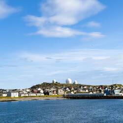 Panorama of the approach to Vardø.