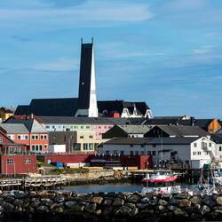 In the background is Vardø Church.