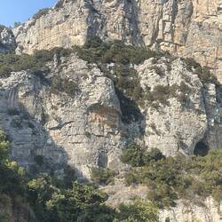 Climbing up into the rocky hills