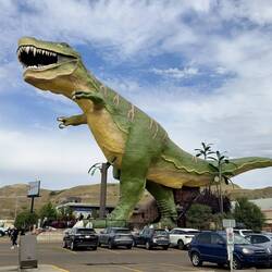 In Drumheller befindet sich der grösste T-Rex der Welt.